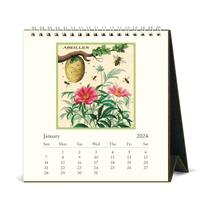 CAVALLINI & CO - 2024 Vintage Desk Calendar - BEES & HONEY - BEST 2023 CHRISTMAS GIFTS - GIFT IDEAS FOR UNDER 20