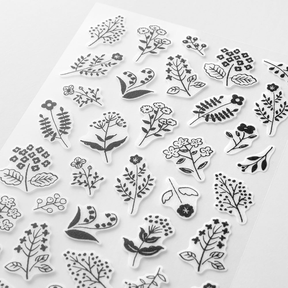 MIDORI - Monotone Stickers - 2642 - Flower
