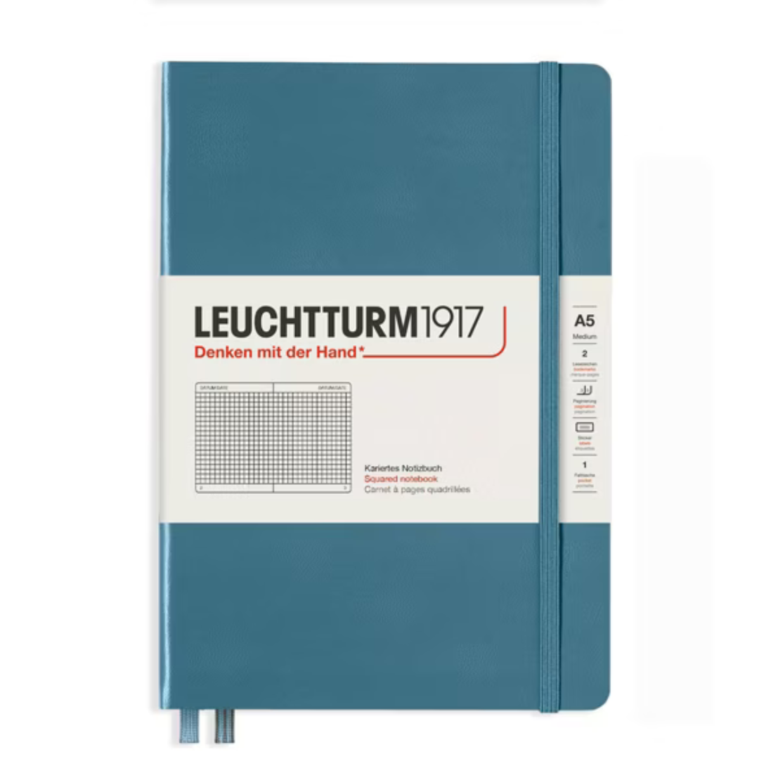 LEUCHTTRUM 1917 – A5 Hardcover Notebook - 251 numbered pages - Stone Blue