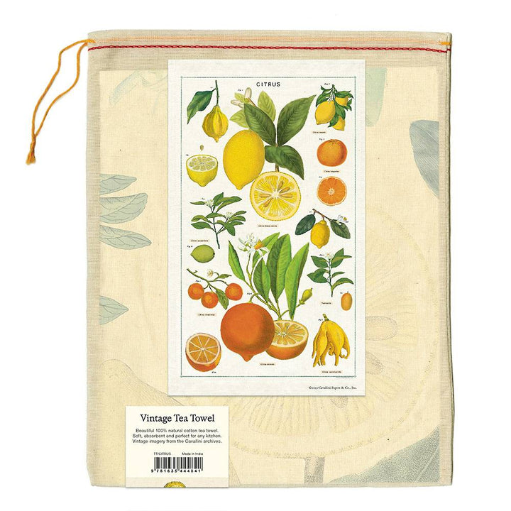 CAVALLINI & CO - Tea Towel "Citrus" - Buchan's Kerrisdale Stationery