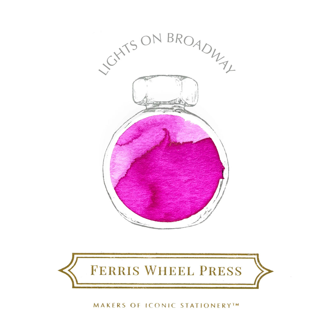 FERRIS WHEEL PRESS – Fountain Pen Ink Glass Bottle 38ml – Lights on Broadway - Buchan's Kerrisdale Stationery