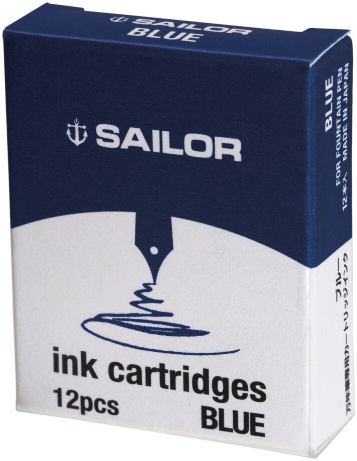 SAILOR PEN - Dye Ink Cartridges (12 pack) - Blue - Buchan's Kerrisdale Stationery