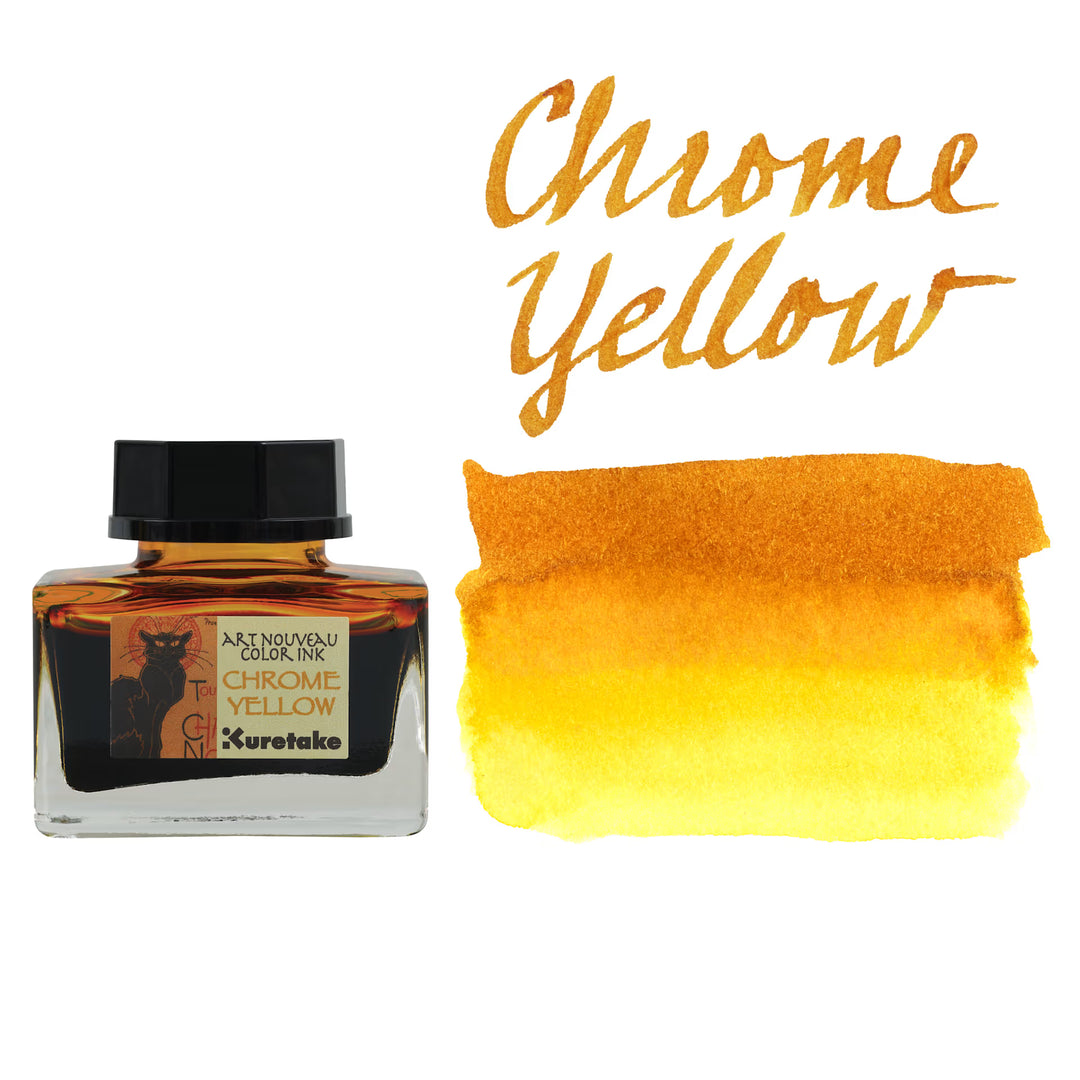 Kuretake Ink Cafe - Art Nouveau Colour Ink - Chrome Yellow