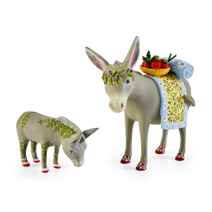 PATIENCE BREWSTER - Nativity Mother and Baby Donkey Figures