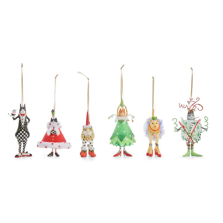 Patience Brewster - Mini Cat Ornaments Set of 6
