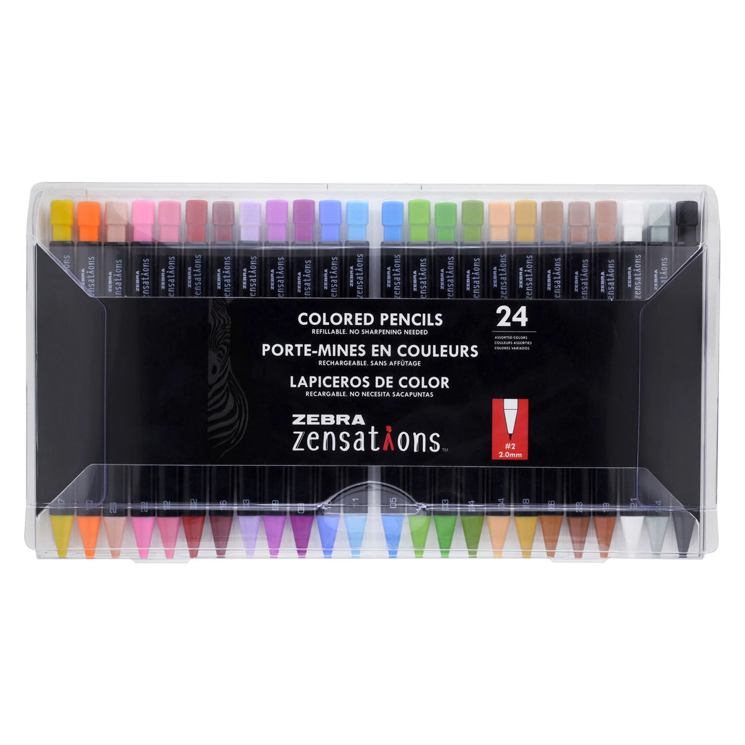 ZEBRA - Zensations Coloured Pencils - 24 Colours