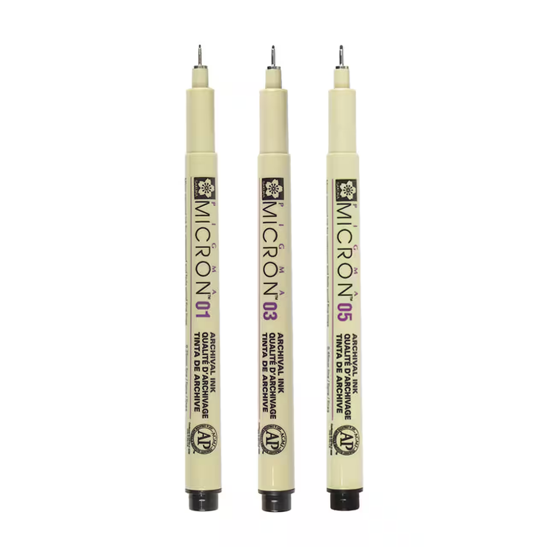 Sakura - Pigma Micron Pen - Fine - Set of 3