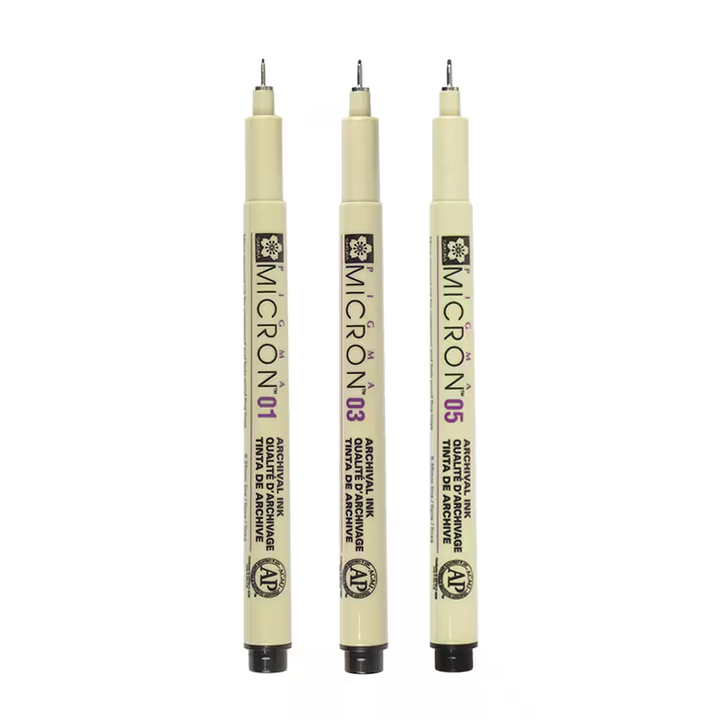 Sakura - Pigma Micron Pen - Fine - Set of 3