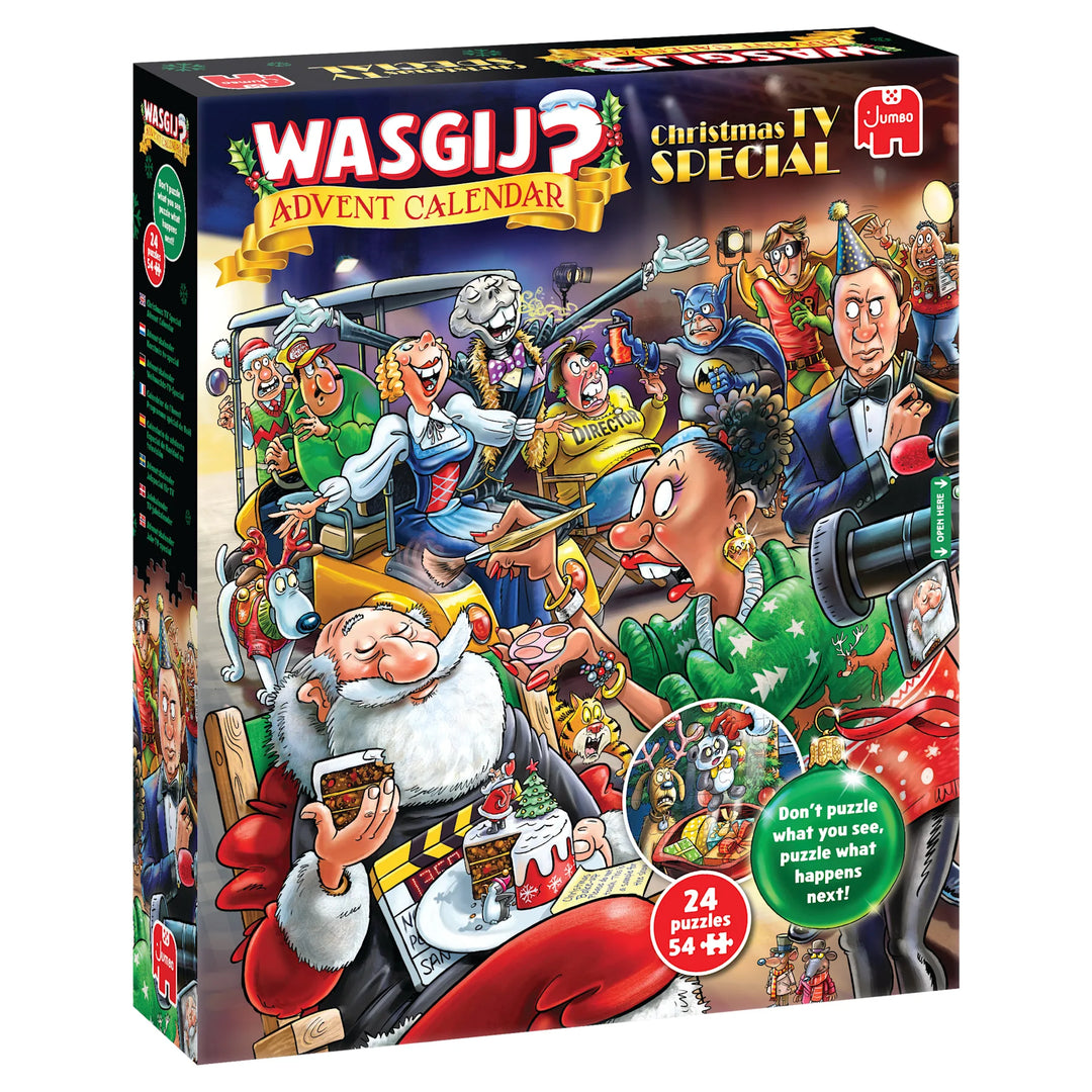 Wasgij -  2026 Advent Calendar, 24 Puzzles of 54 Pieces - Christmas TV Special