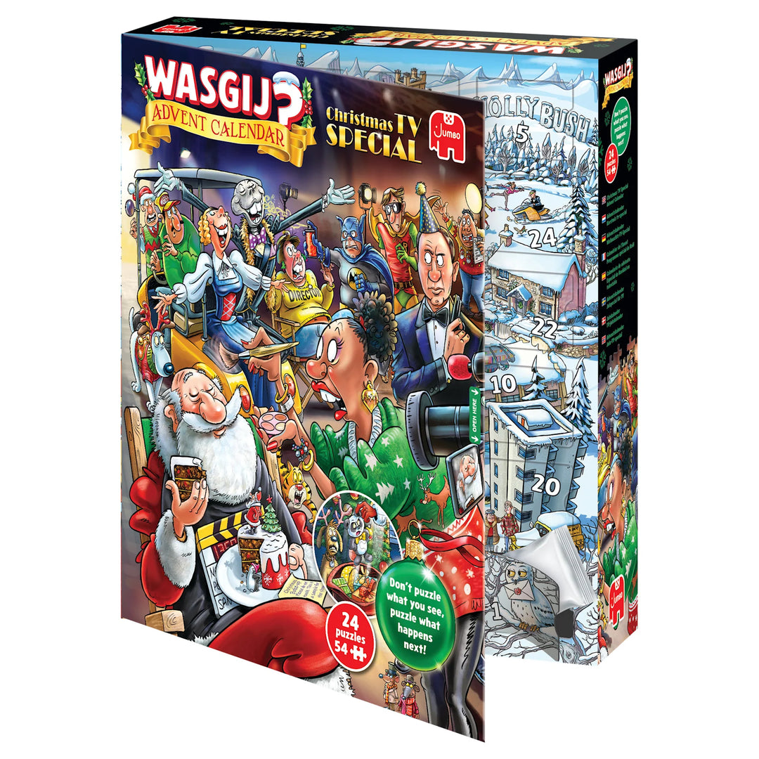 Wasgij -  2026 Advent Calendar, 24 Puzzles of 54 Pieces - Christmas TV Special