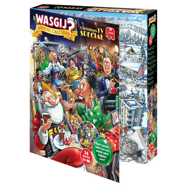 Wasgij -  2026 Advent Calendar, 24 Puzzles of 54 Pieces - Christmas TV Special
