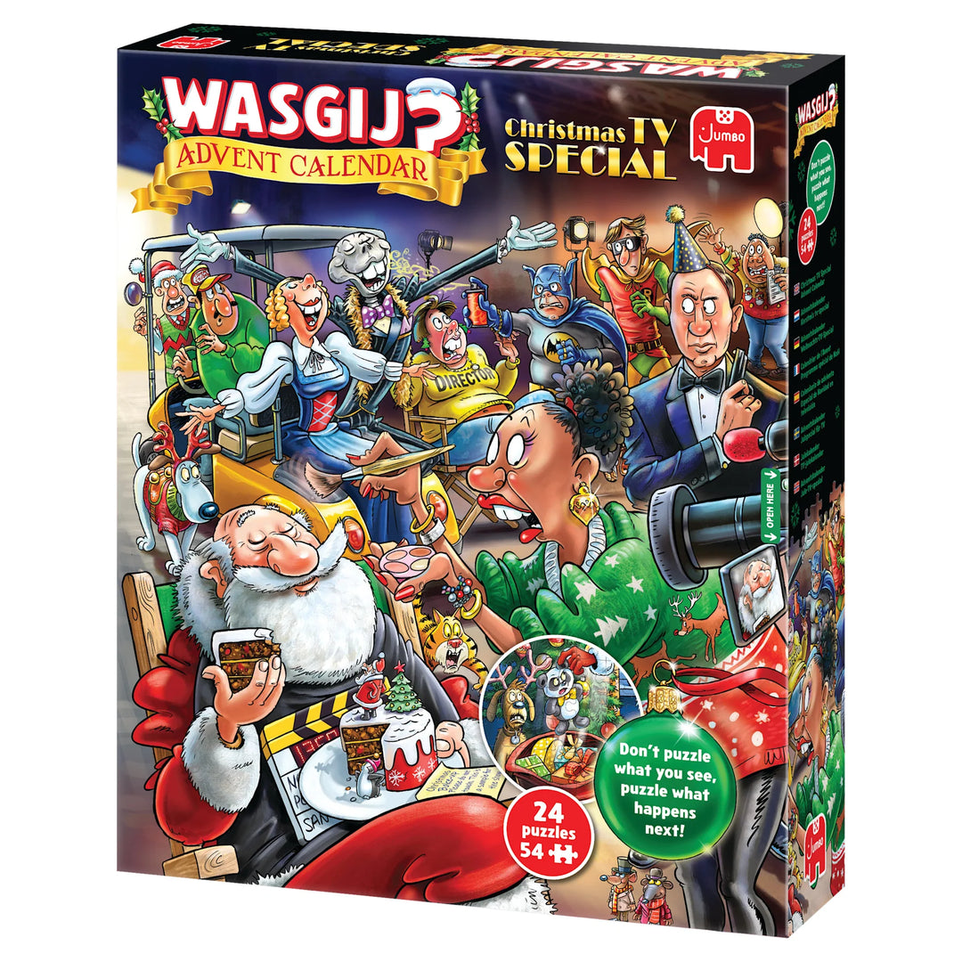 Wasgij -  2026 Advent Calendar, 24 Puzzles of 54 Pieces - Christmas TV Special