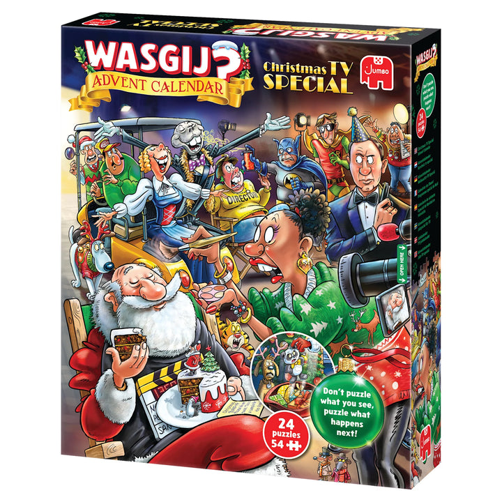 Wasgij -  2026 Advent Calendar, 24 Puzzles of 54 Pieces - Christmas TV Special