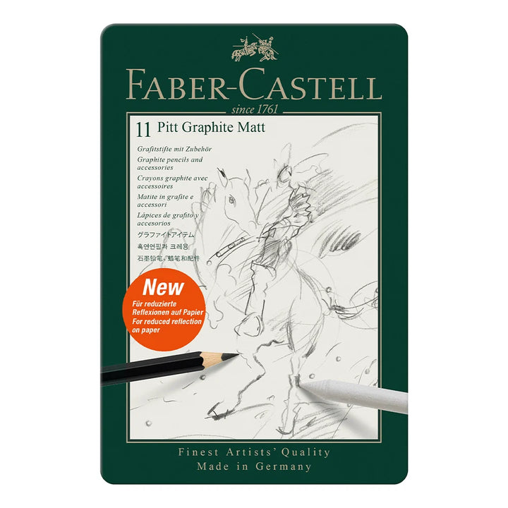 FABER-CASTELL - Pitt Graphite Matt Pencil Tin Set of 11