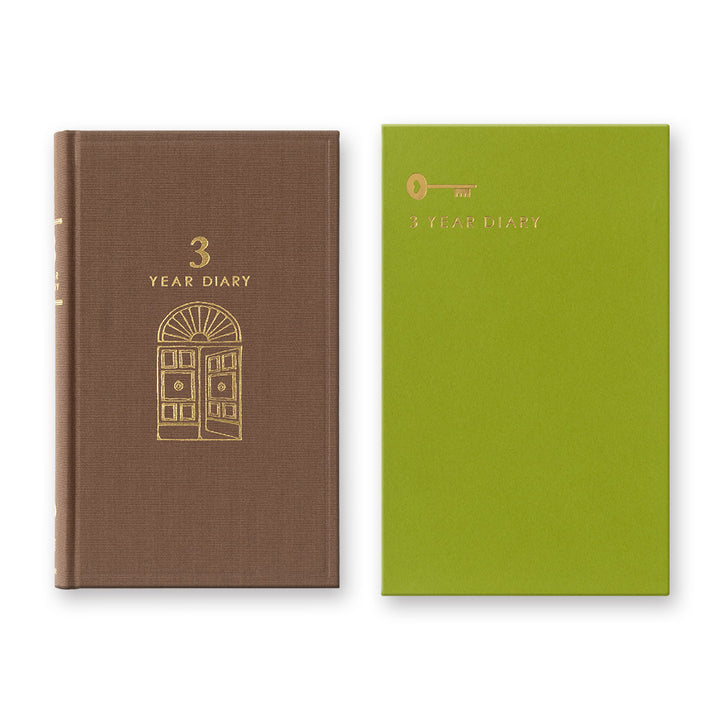 Midori - 3 Year Diary - Gate - Brown