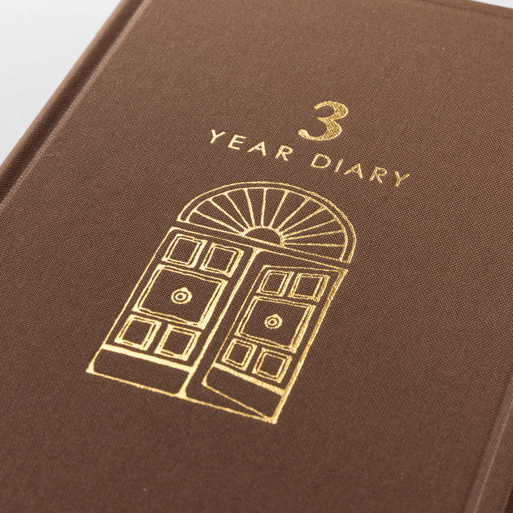 Midori - 3 Year Diary - Gate - Brown