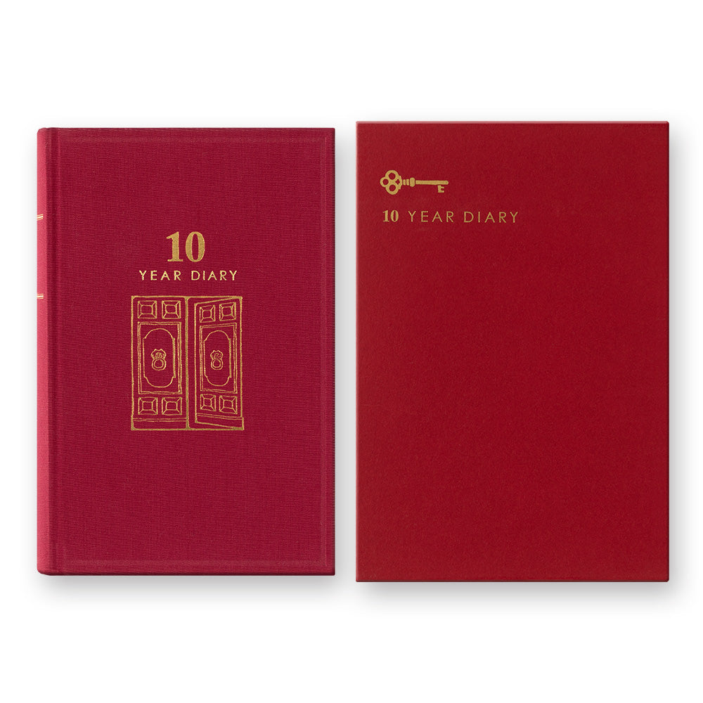 Midori - 10 Year Diary - Gate - Dark Red