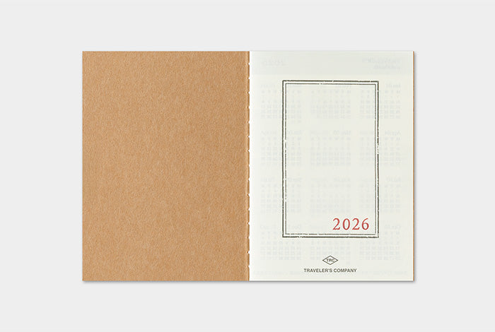 Traveler's Notebook - 2026 Monthly Diary - Passport Size