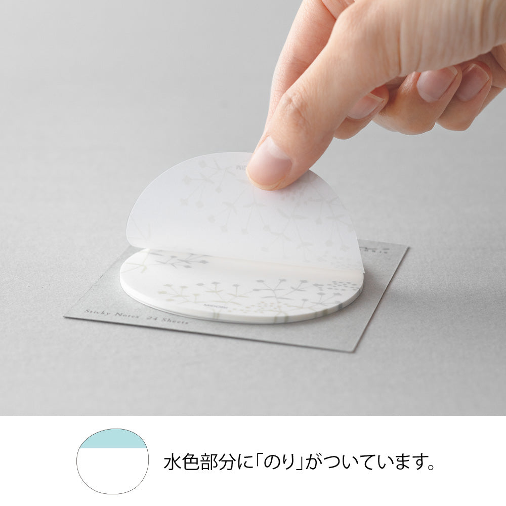 MIDORI - Transparent Sticky Notes | Small Flowers (White)