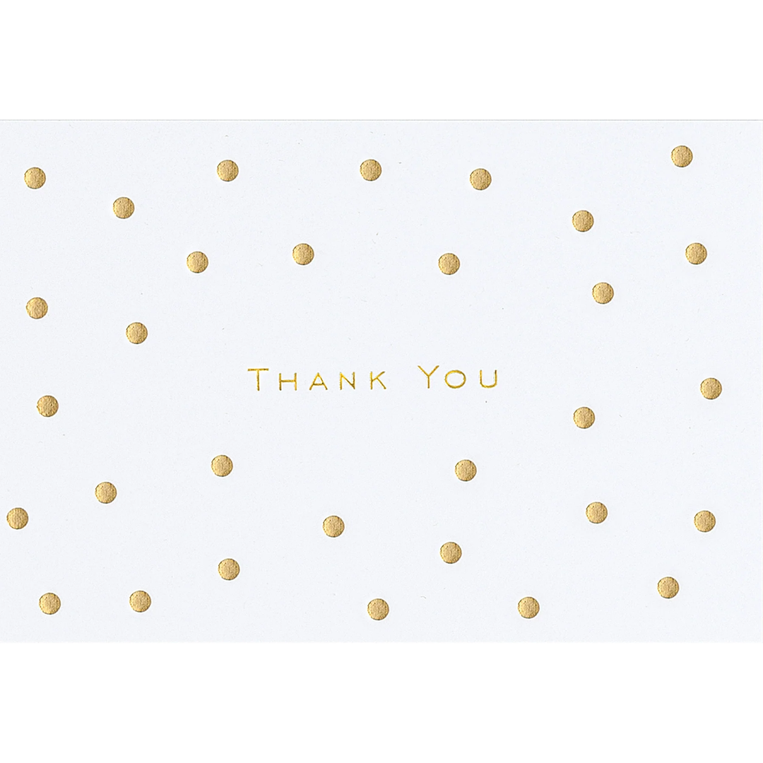 Peter Pauper Press - Boxed Note Cards - Thank You Gold Dots
