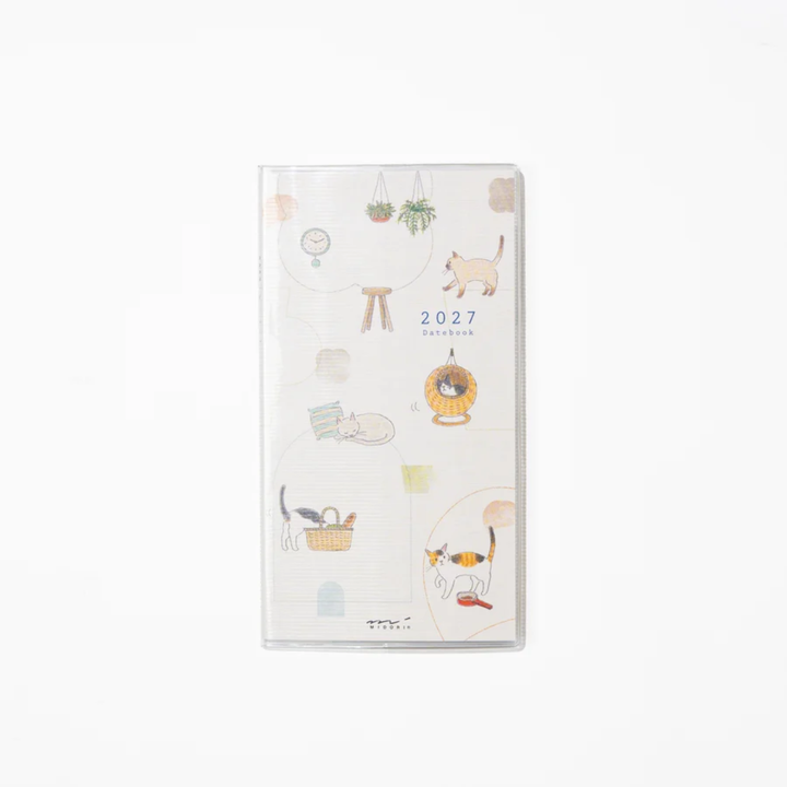 Midori - 2027 Slim Pocket Diary - Cat