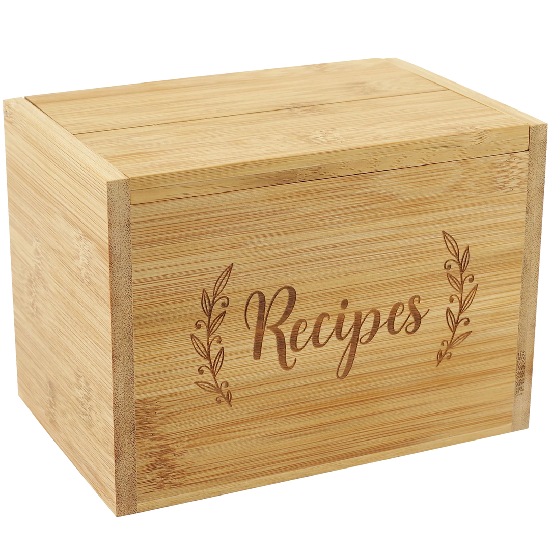 Peter Pauper Press - Bamboo Recipe Box Set