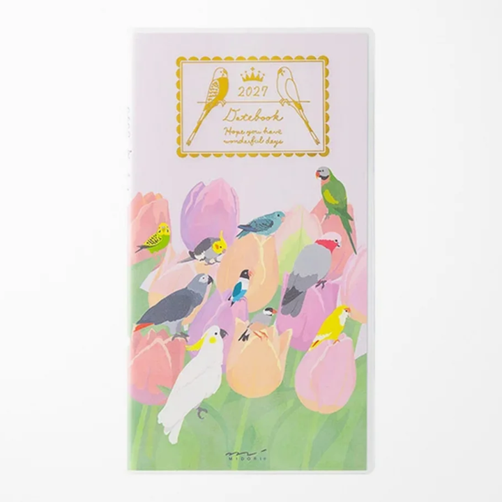 Midori - 2027 Slim Pocket Diary - Bird