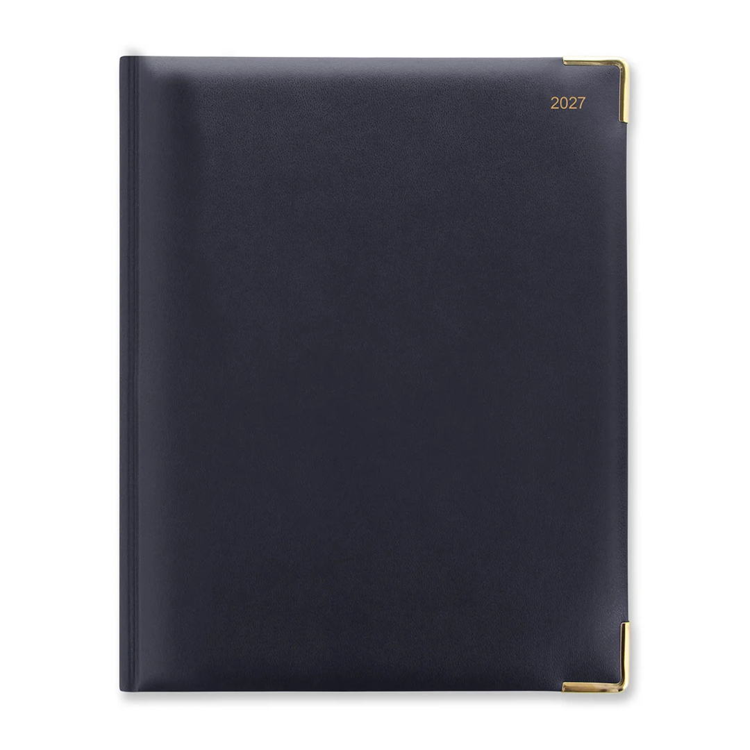 Letts of London - 2027 A4 Classic Quarto Planner - Vertical Week to View - Black (English)