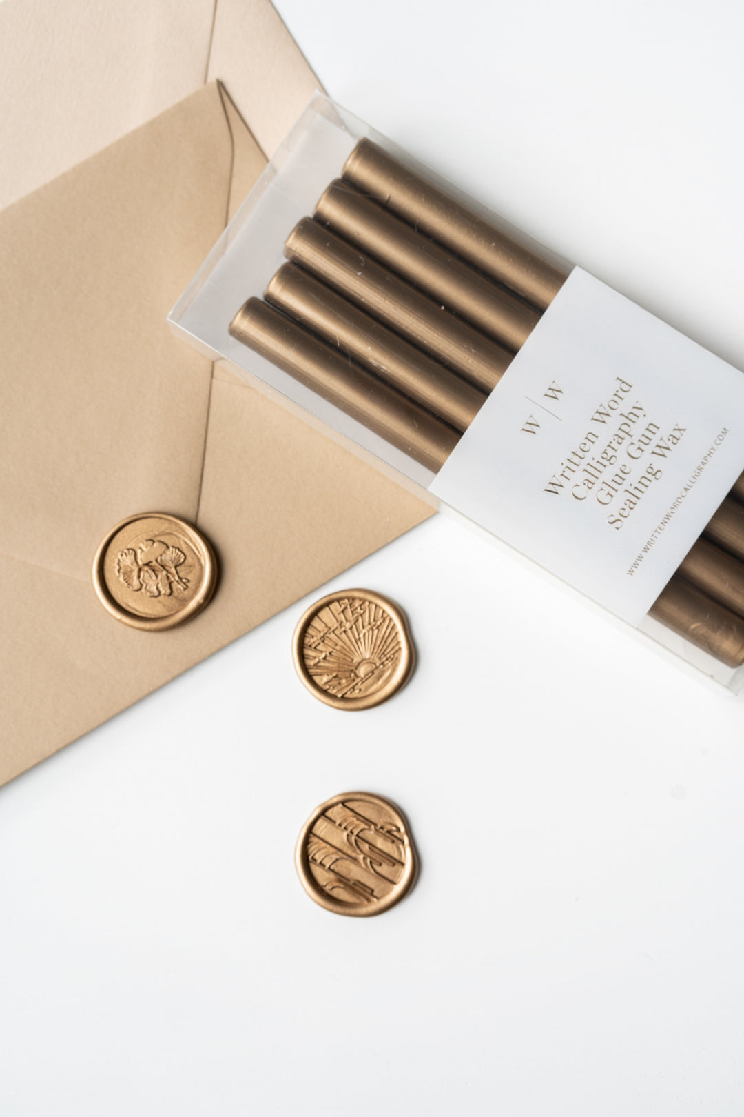 WRITTEN WORD - 5 Glue Gun Sealing Wax Sticks - Assorted Colours