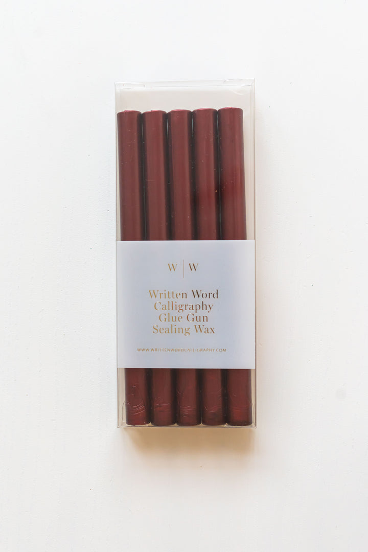 WRITTEN WORD - 5 Glue Gun Sealing Wax Sticks - Assorted Colours