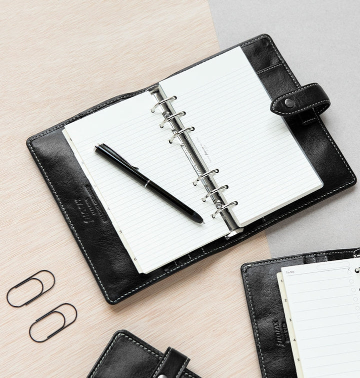 Filofax - Personal Leather Organizer - Malden - Black