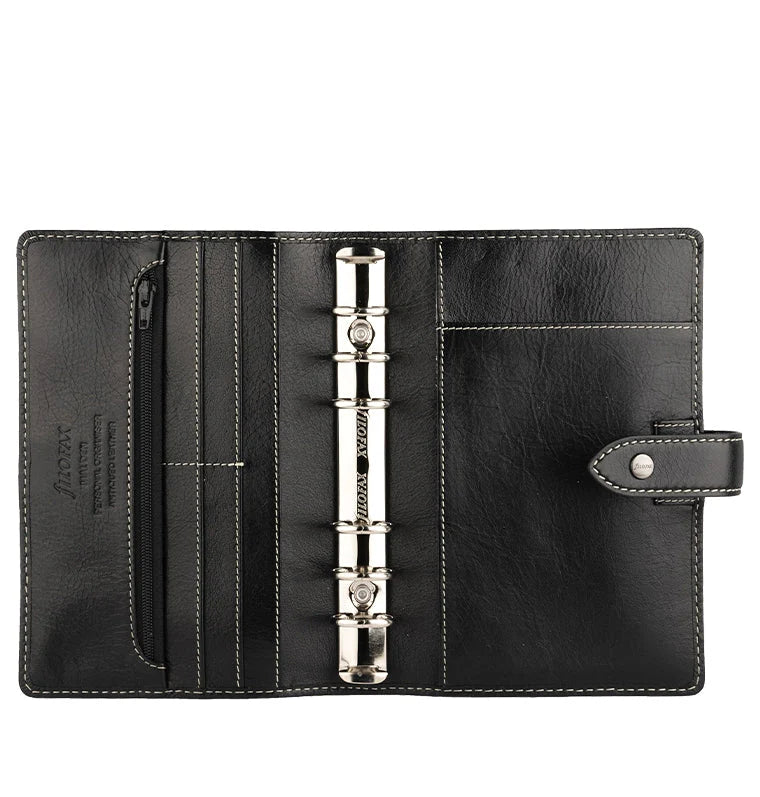 Filofax - Personal Leather Organizer - Malden - Black