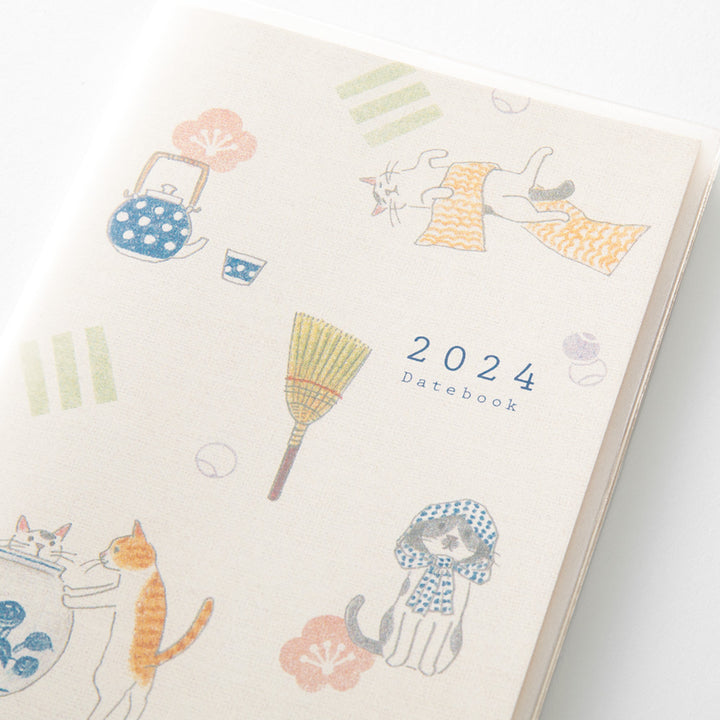 MIDORI - MD Notebook - 2024 Pocket Diary <Slim> - Cat