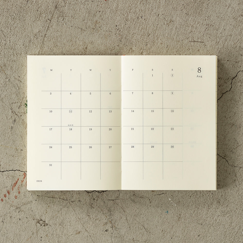 Midori MD Notebook Diary A6 2026