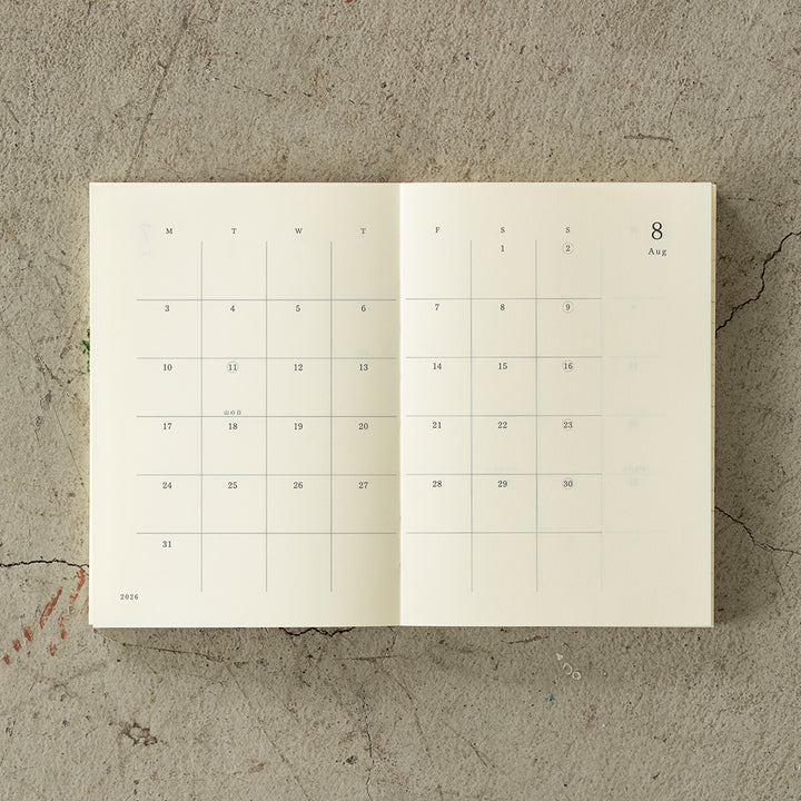 Midori MD Notebook Diary A6 2026