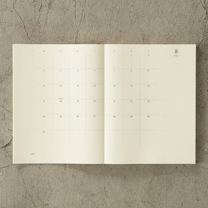 Midori MD Notebook Diary A4 Thin 2026