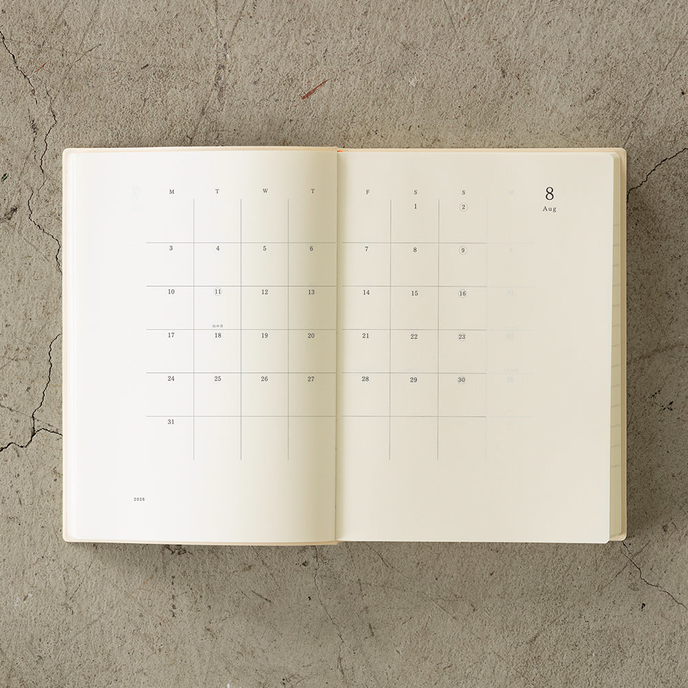 Midori MD Notebook Diary A5 1 Day 1 Page 2026