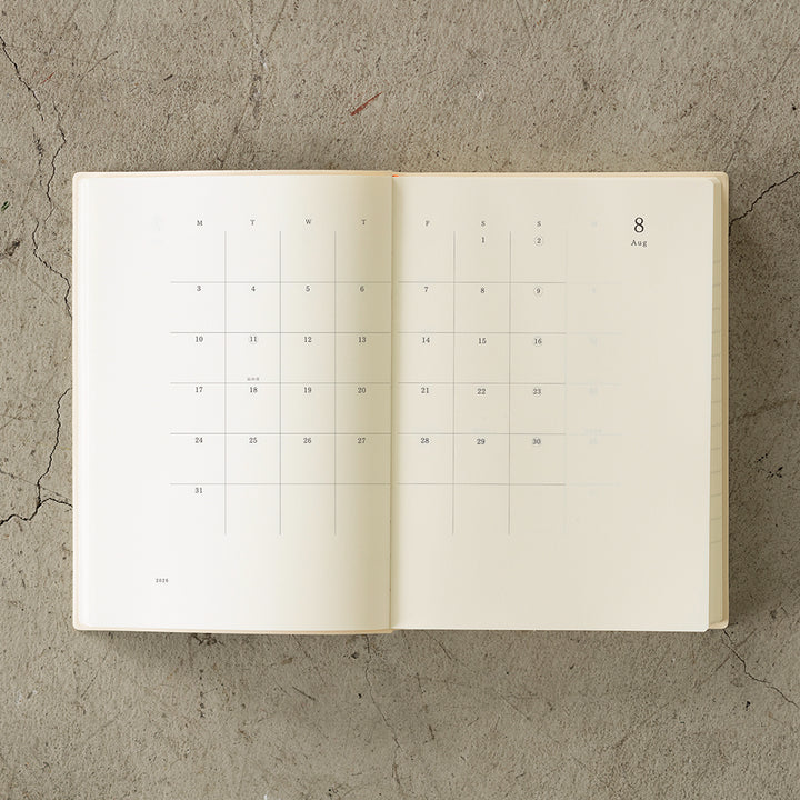 Midori MD Notebook Diary A5 1 Day 1 Page 2026