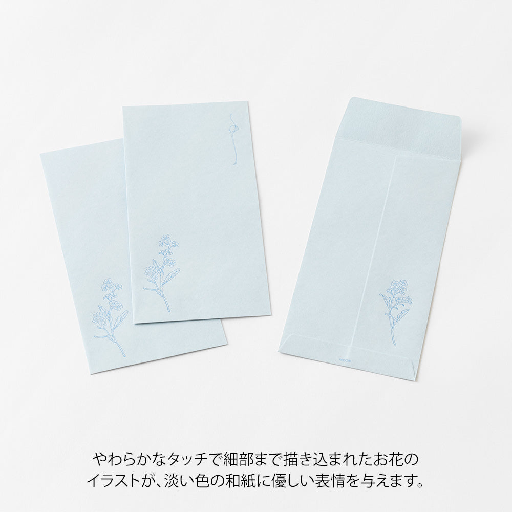 MIDORI - Hanairo Washi Money Envelope | Blue (Forget-Me-Not)