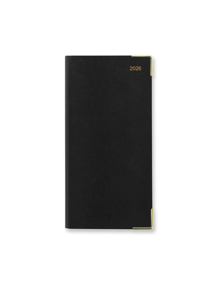 Letts of London - 2026 Slim Weekly Planner with Appointments - Landscape Week-to-View - Black