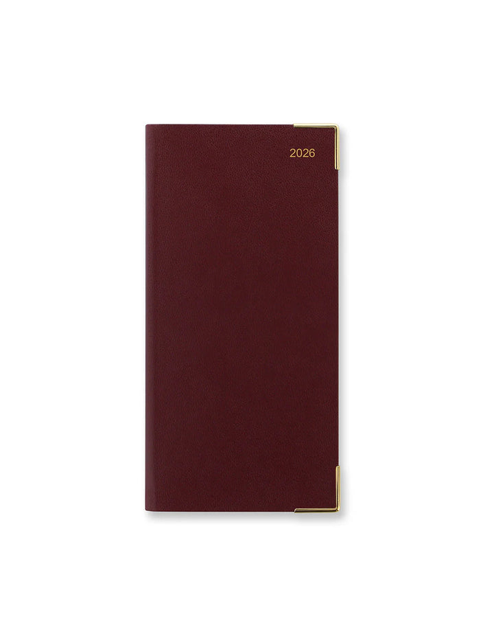 Letts of London - 2026 Slim Weekly Planner - Vertical Week-to-View - Burgundy