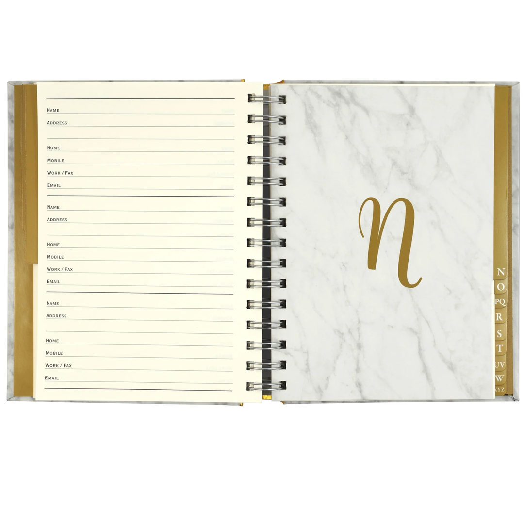 PETER PAUPER - MARBLE ADDRESS LARGE BOOK