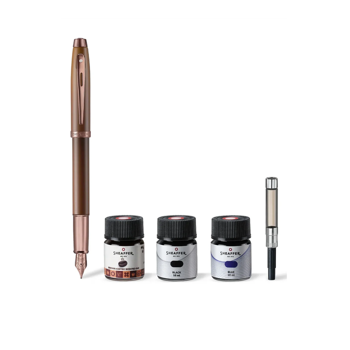 Sheaffer - Fountain Pen & 3x10ML Vial Inks- Sheaffer 100 Coffee