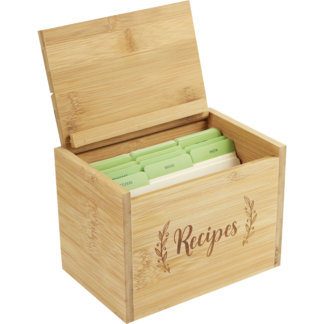 Peter Pauper Press - Bamboo Recipe Box Set