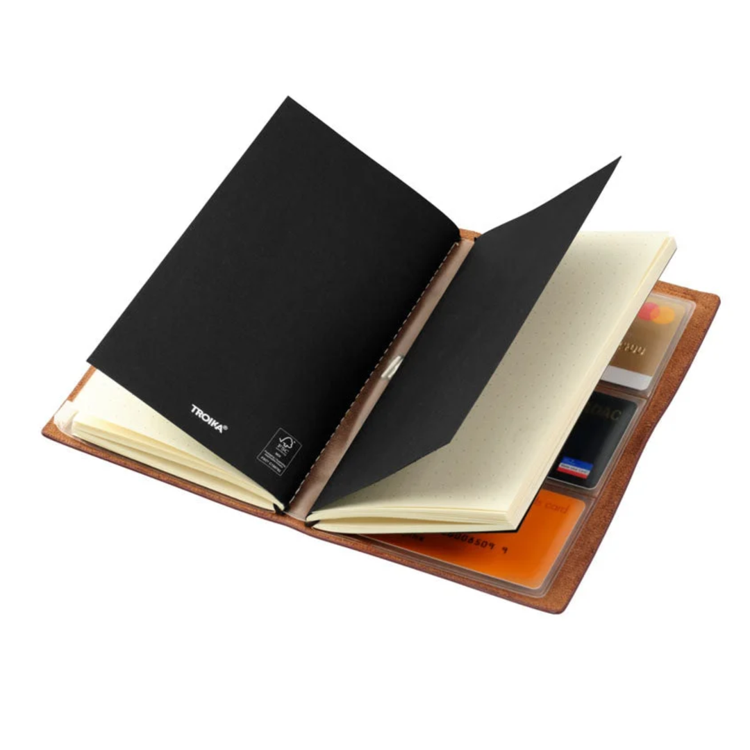 TROIKA - Travel Journal - 2 Notebooks with Leather Cover