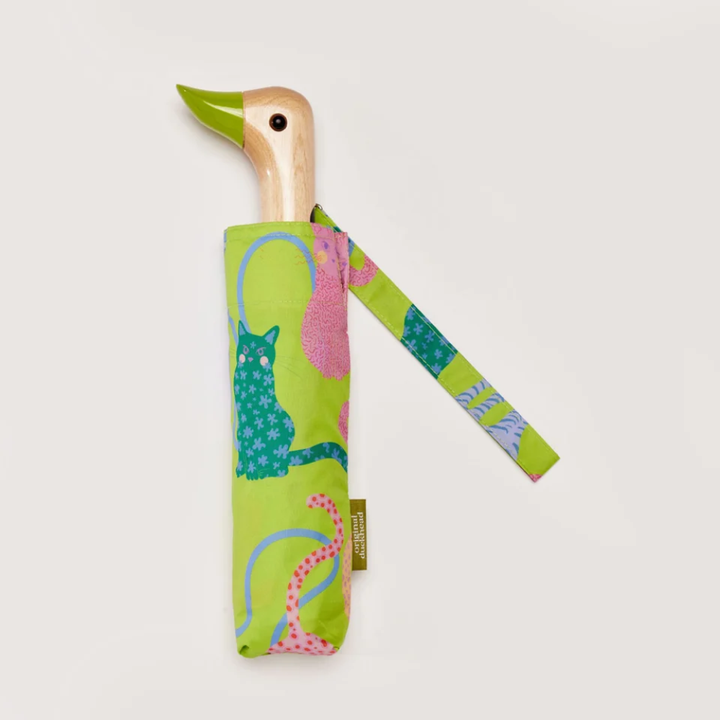 Original Duckhead - Compact Umbrella - Lime Arty Cats