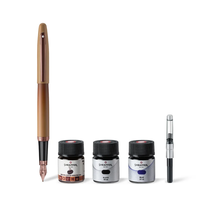 Sheaffer - Fountain Pen & 3x10ML Vial Inks- Sheaffer VFM Coffee