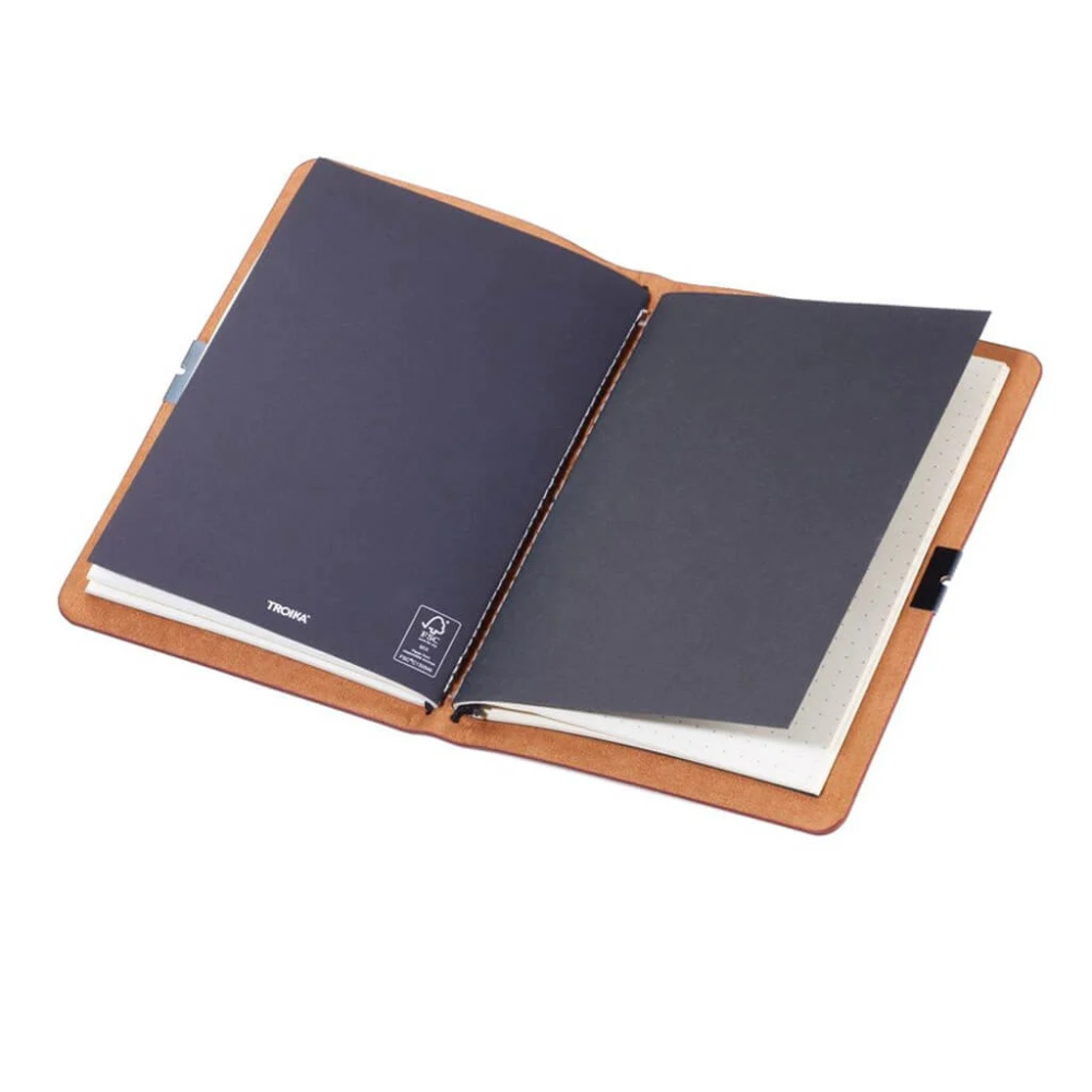 TROIKA - Bullet Journal - A5 - 2 Notebooks with Leather Cover