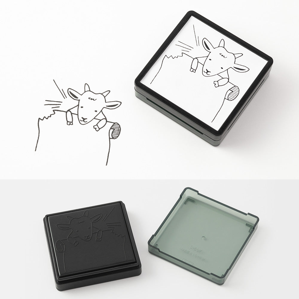 MIDORI - Paintable Stamp Pre-inked – Goat