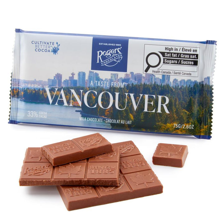 Rogers' Chocolates - Vancouver Milk Chocolate Bar - 75g